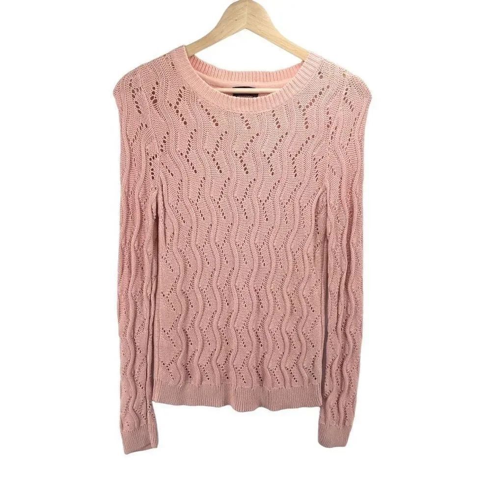 The Limited Women's Pullover Sweater Long Sleeve Lounge Knitted Pink Size Small